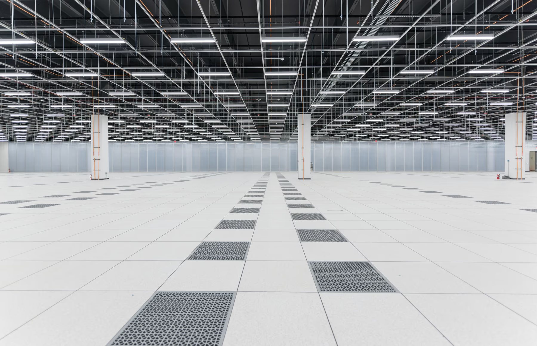 Completed raised-floor data hall